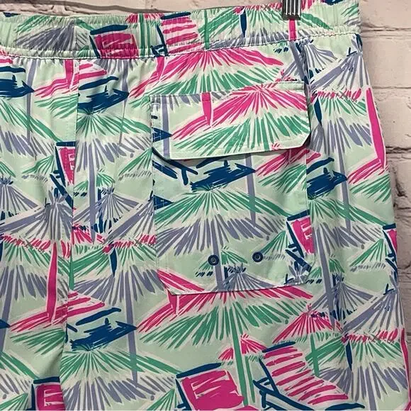 Vineyard Vines Chappy Swim Trunks Men's Size XL Cabana Crystal Blue Mesh Lined - Picture 10 of 11